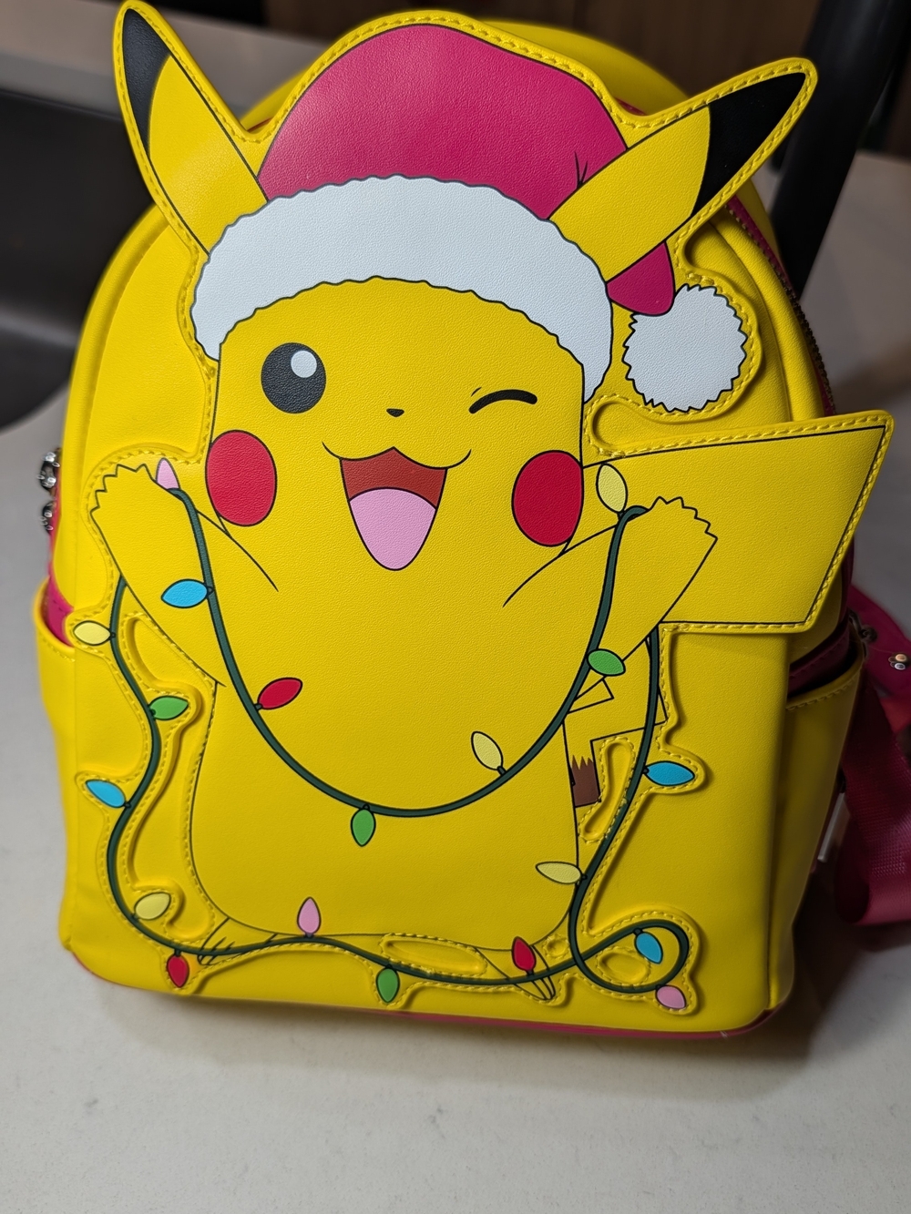 Loungefly Yellow Pikachu Holiday Lights Kids Backpack